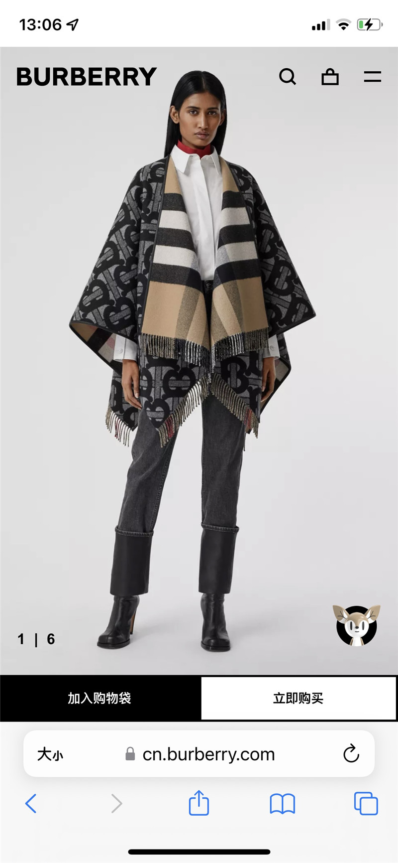 Bv*b*rry jacquard cape