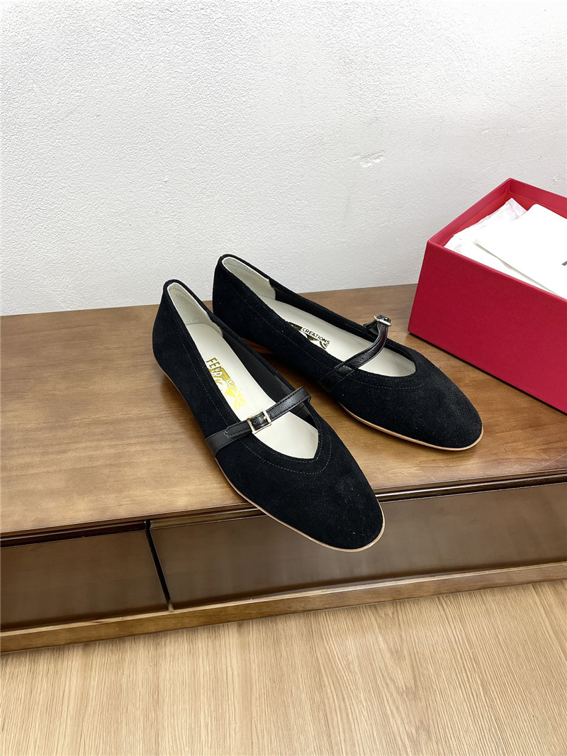Salvatore Ferragamo Audrey (1954) Black Suede