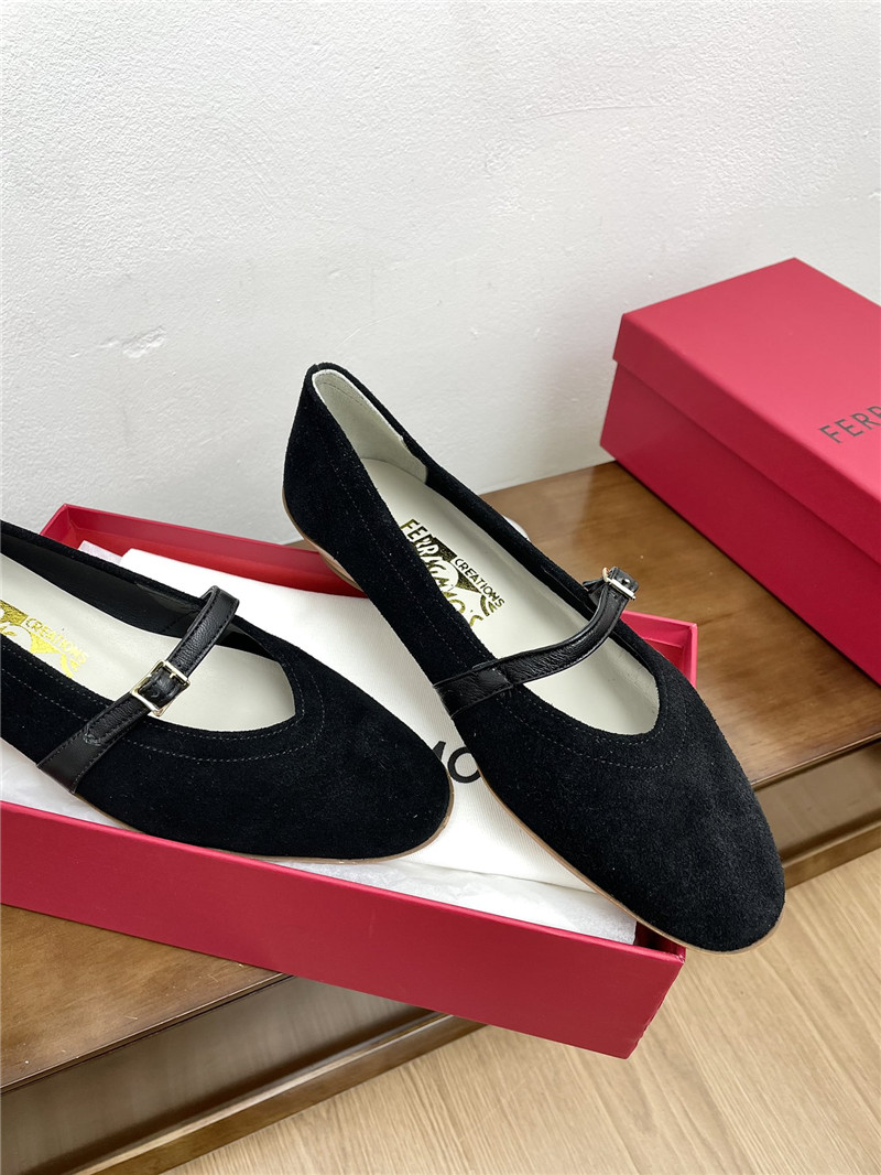 Salvatore Ferragamo Audrey (1954) Black Suede