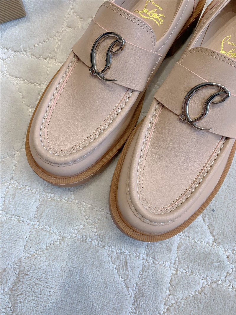 CL Moc Lug Nude Calf Leather Loafers