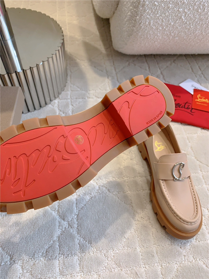 CL Moc Lug Nude Calf Leather Loafers