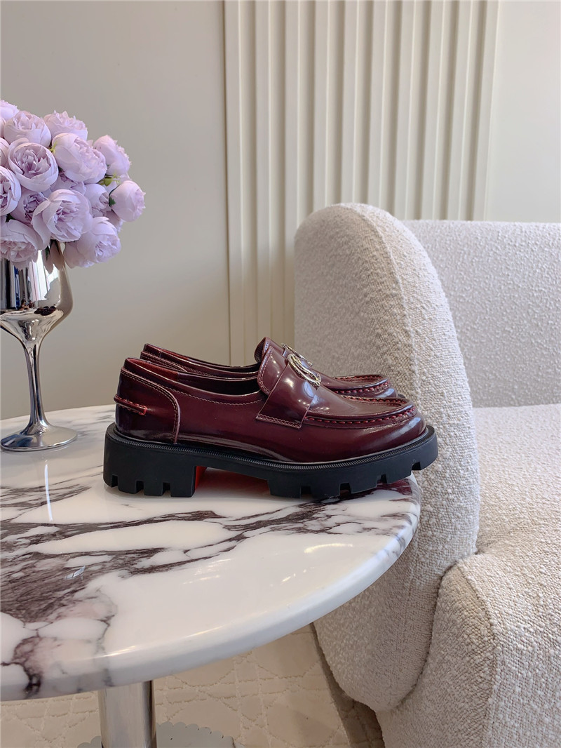 CL Moc Lug Burgundy Calf Leather Loafers
