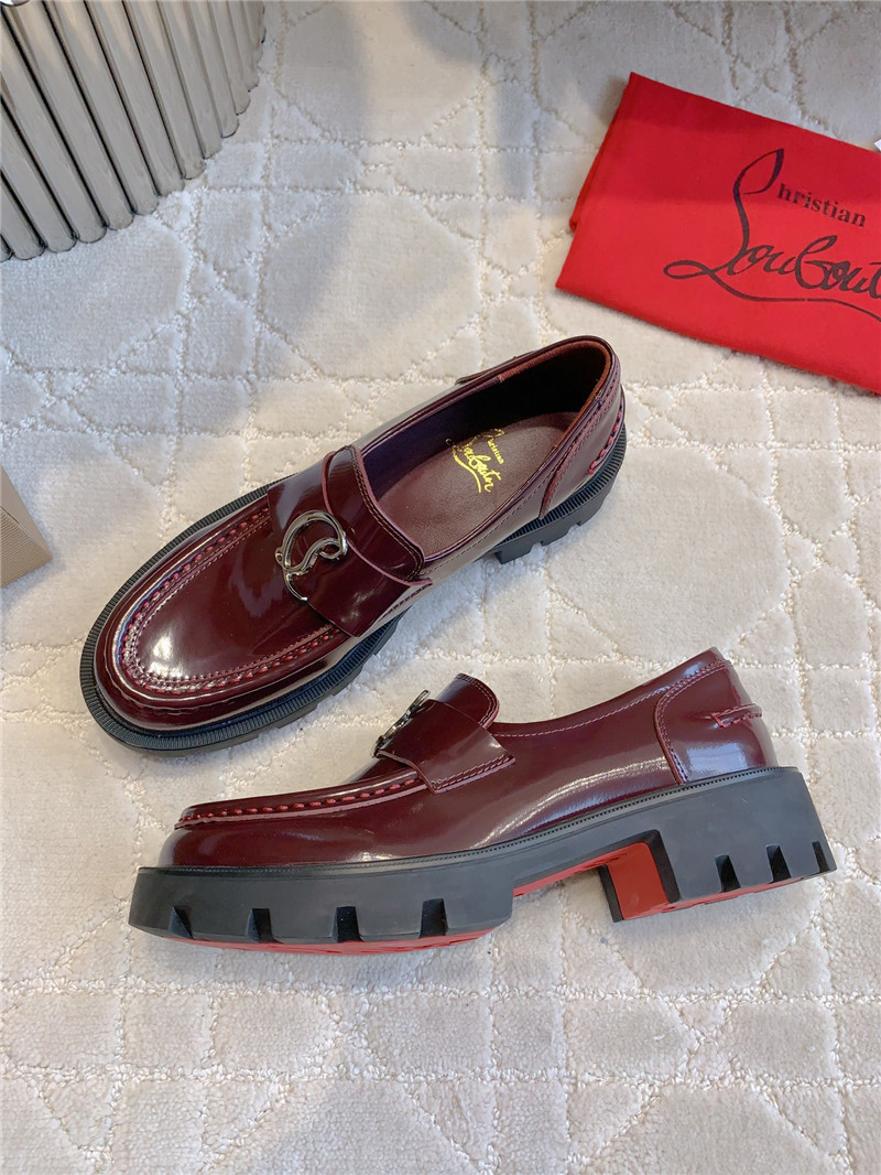 CL Moc Lug Burgundy Calf Leather Loafers