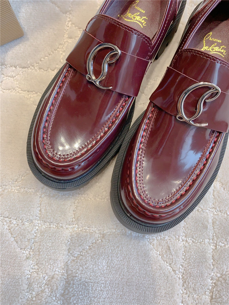 CL Moc Lug Burgundy Calf Leather Loafers