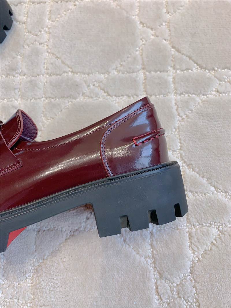 CL Moc Lug Burgundy Calf Leather Loafers