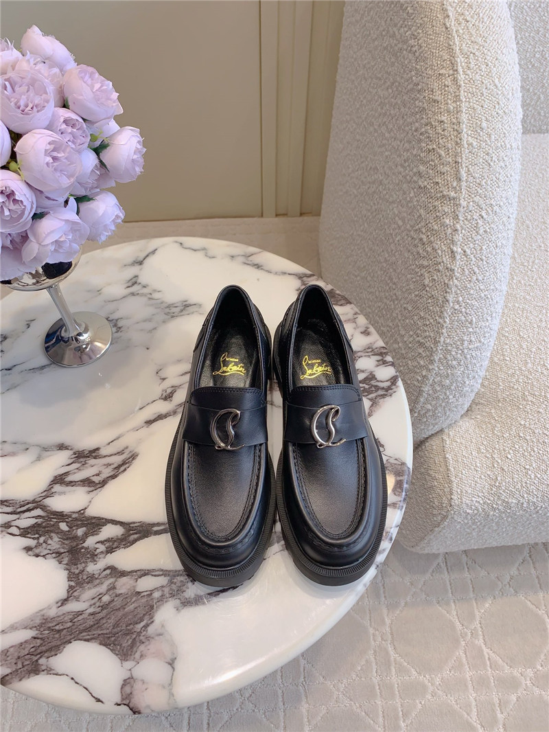 CL Moc Lug Black Calf Leather Loafers