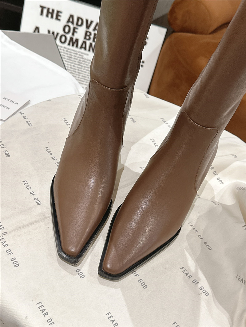 b0tt*ga Ven*ta tex brown pointed toe knee high boots
