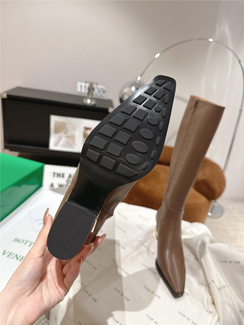 b0tt*ga Ven*ta tex brown pointed toe knee high boots