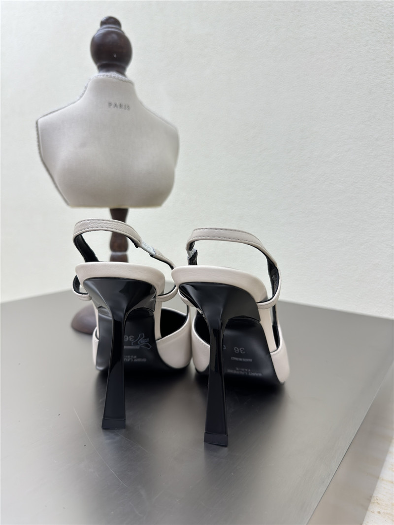 Y51 jeanne slingback pumps white smooth leather