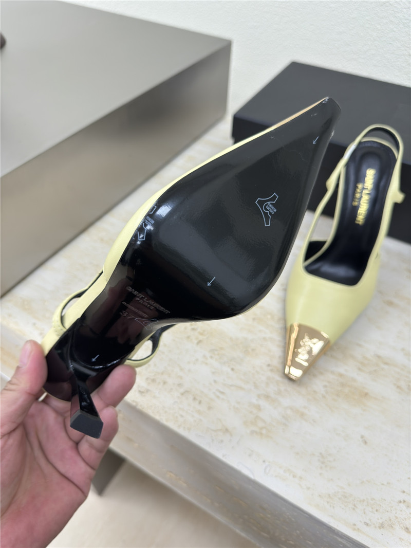 Y51 jeanne slingback pumps beige smooth leather