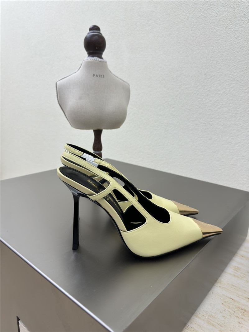 Y51 jeanne slingback pumps beige smooth leather