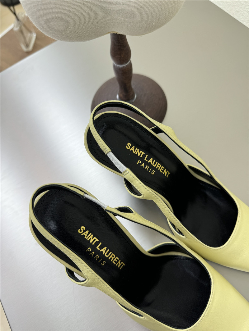 Y51 jeanne slingback pumps beige smooth leather