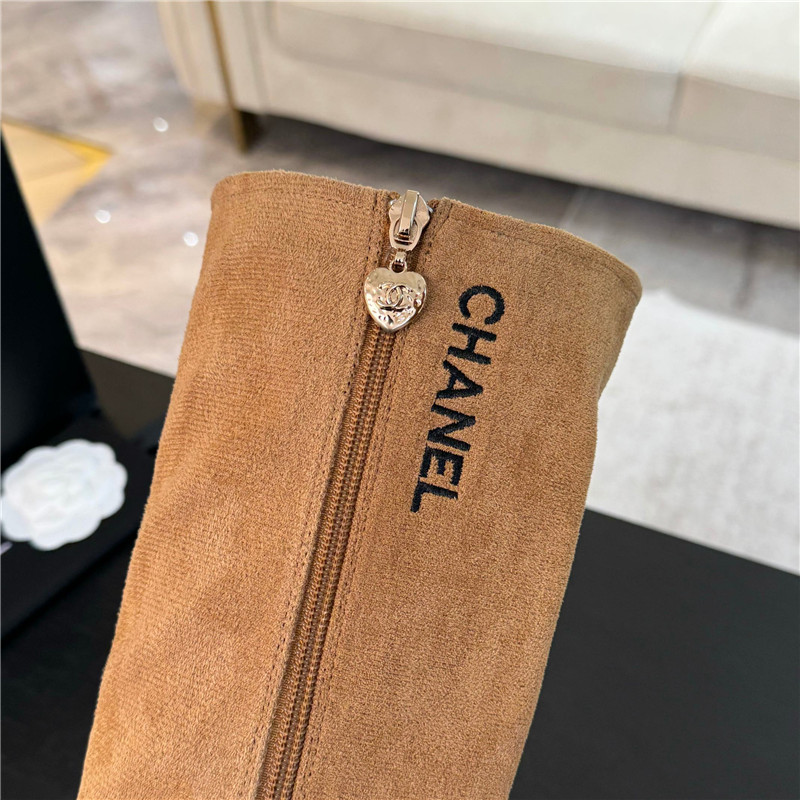 Ch**el suede leather knee high boots