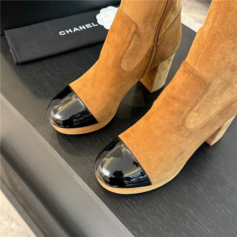 Ch**el suede leather knee high boots