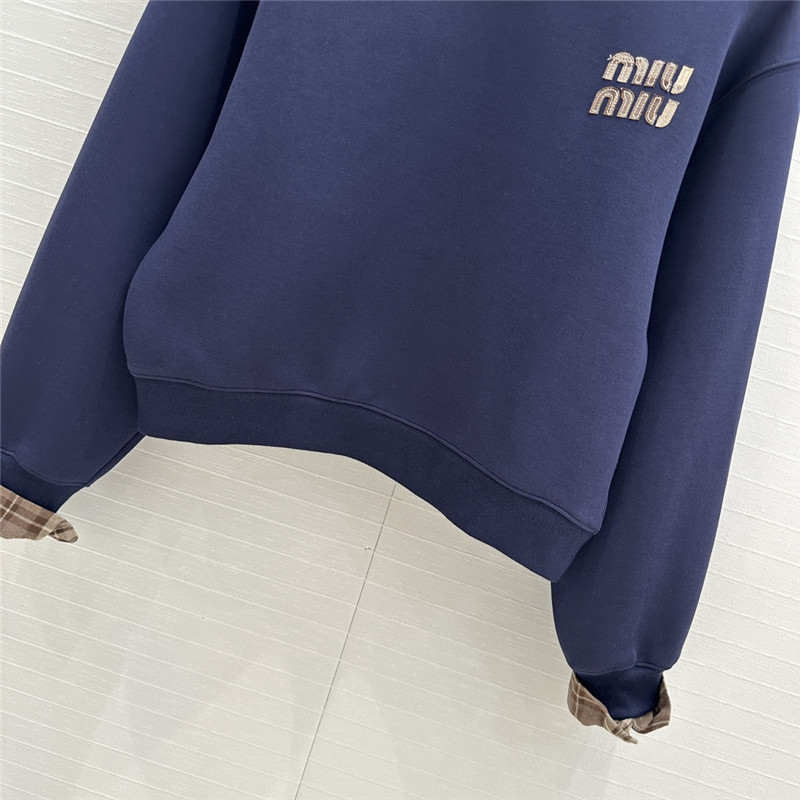 M1um1u plaid patchwork suit