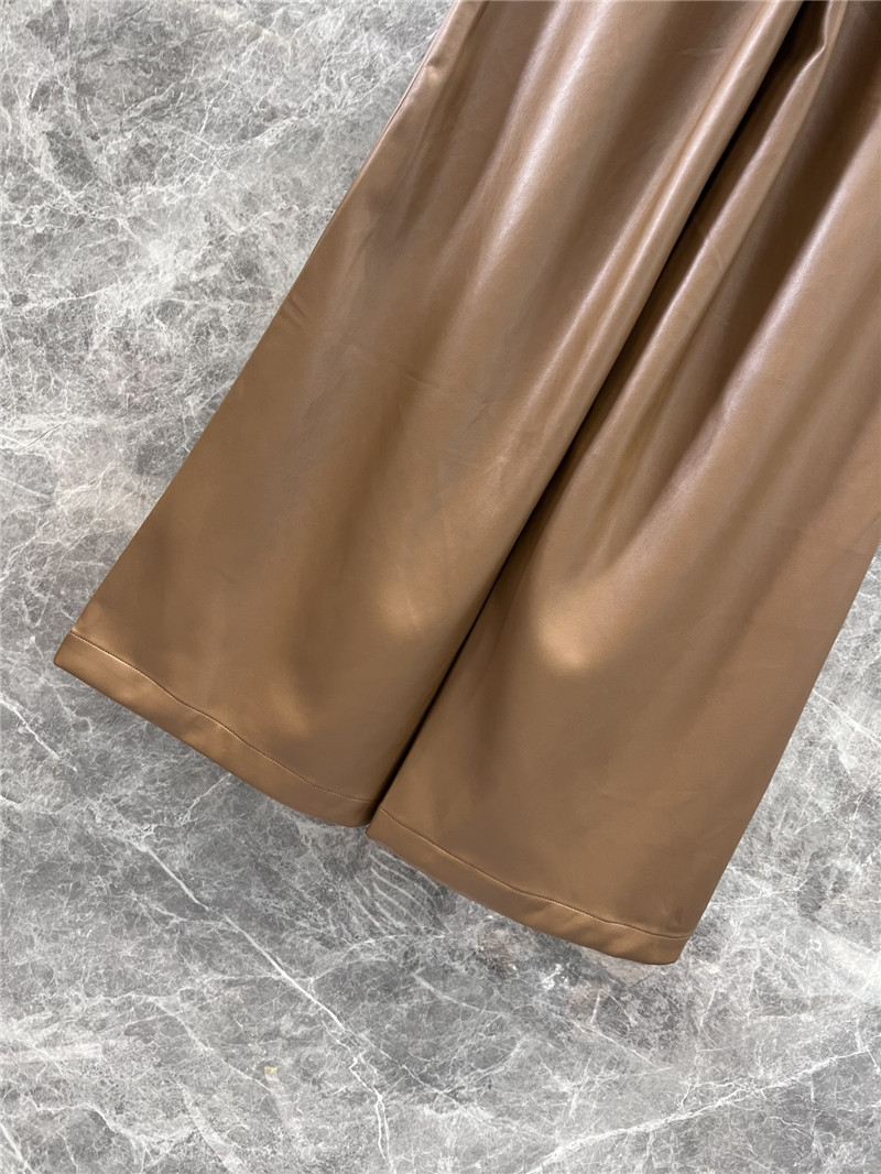M1um1u casual wide-leg leather pants