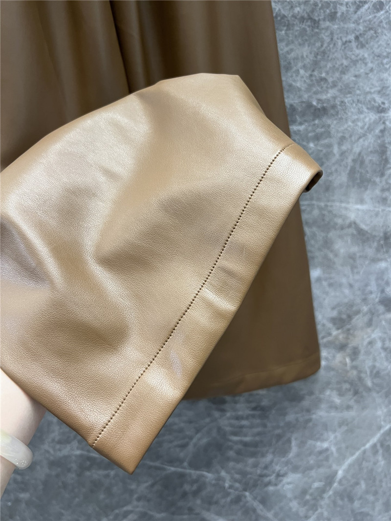 M1um1u casual wide-leg leather pants