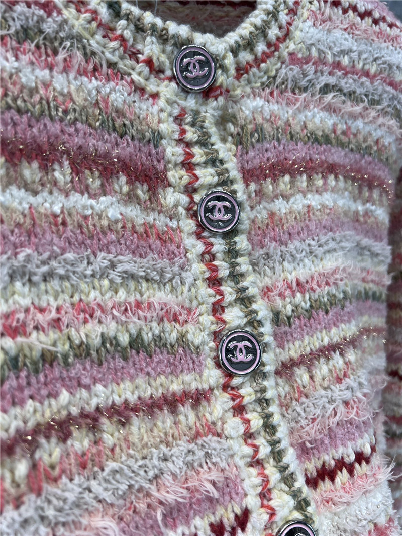 Ch**el striped knitted coat