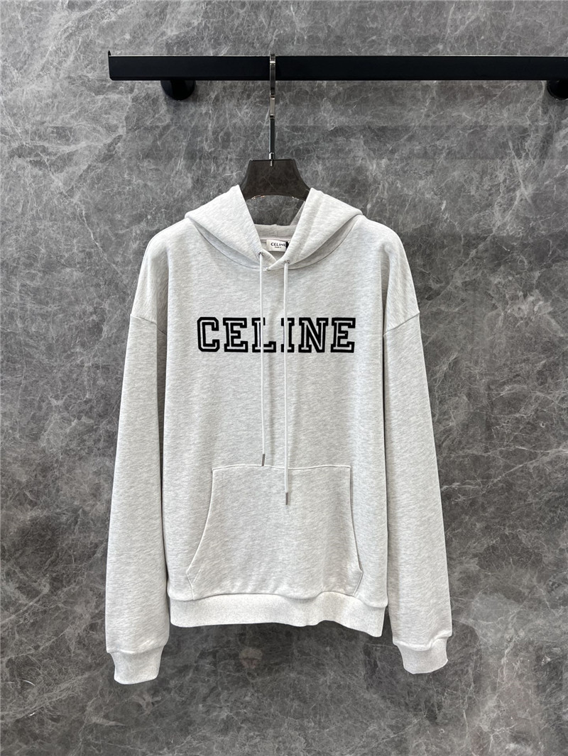 Ce1i*e logo print jersey hoodie in off-white
