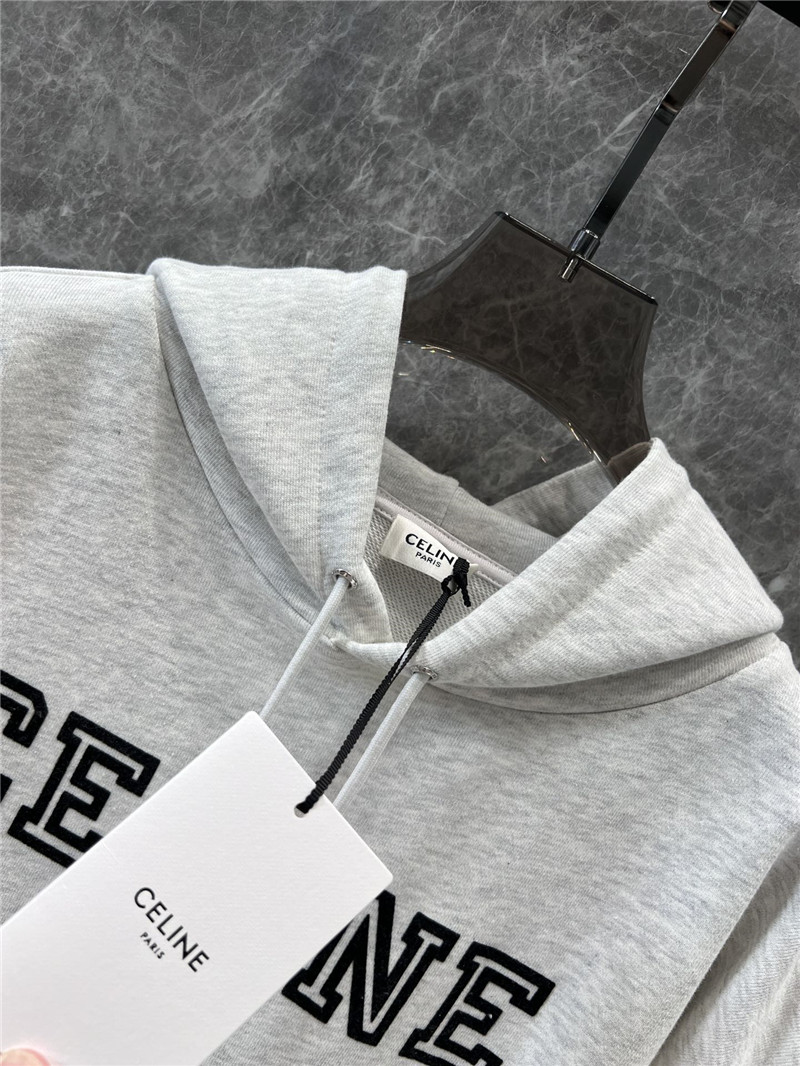 Ce1i*e logo print jersey hoodie in off-white