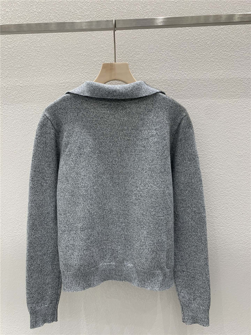 Va1e*ntin0 grey v-neck cardigan with logo