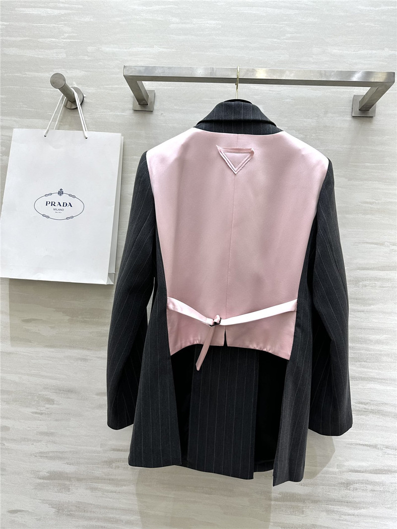 Pra*a striped suit jacket