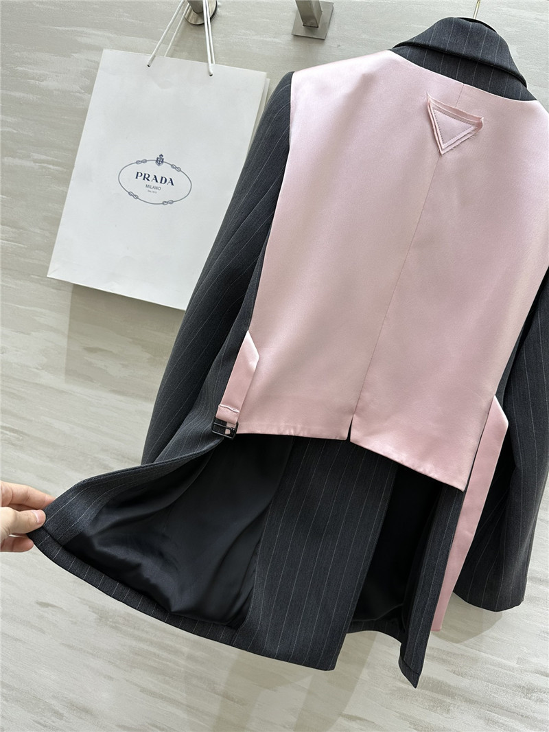 Pra*a striped suit jacket