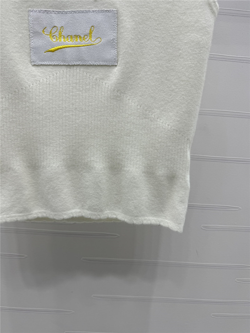 Ch**el v-neck white knit vest
