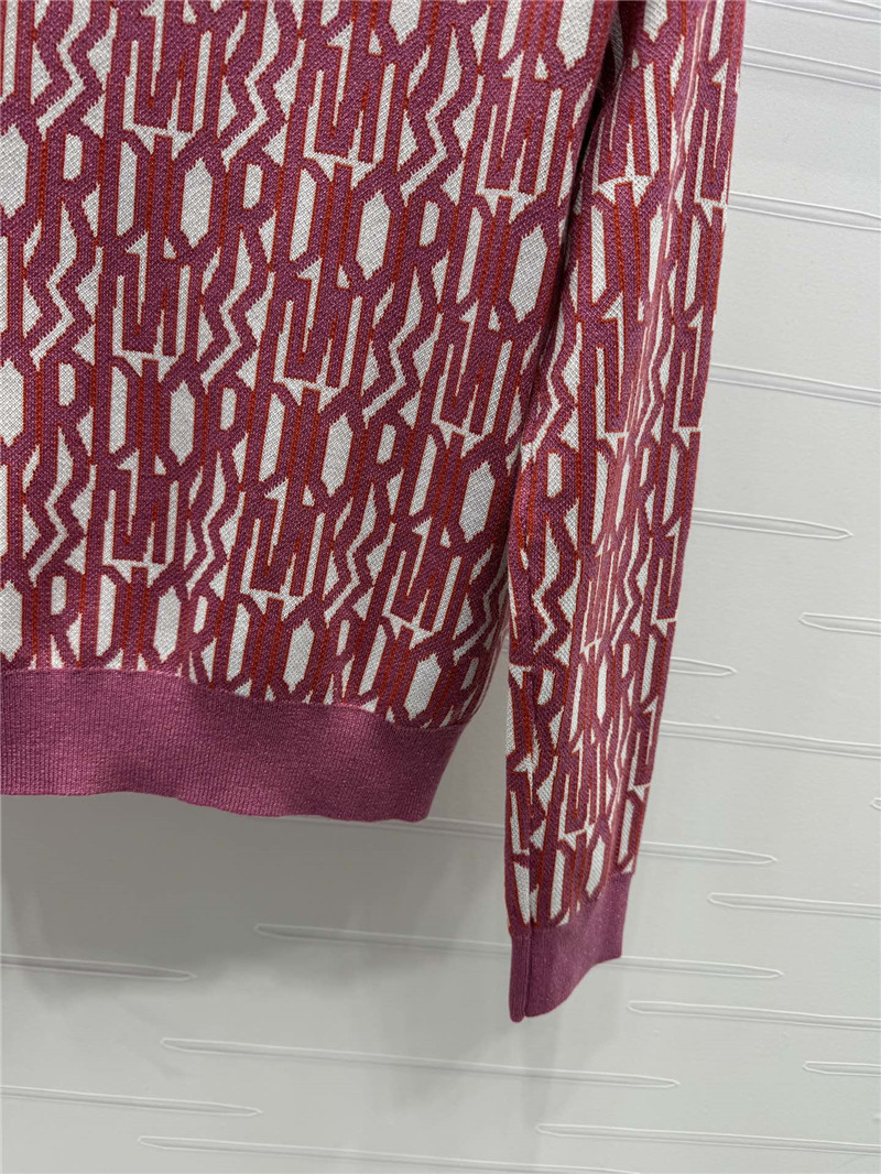 D10r oblique crew-neck sweater red