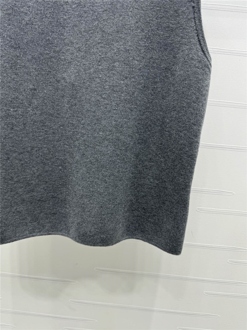 F**di grey sleeveless mock neck top