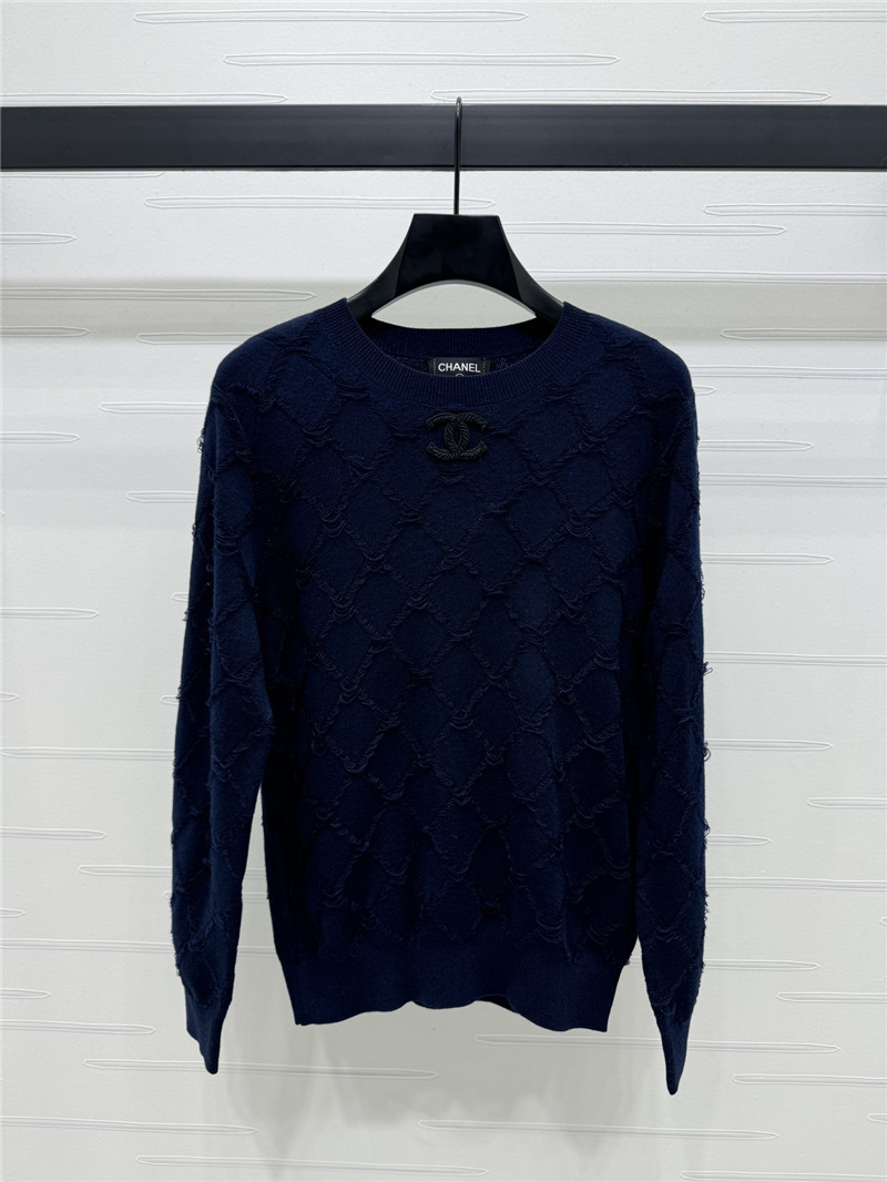 ch**el D1am0nd quilted wool sweater navy
