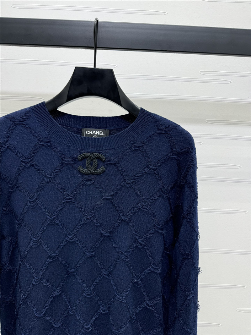 ch**el D1am0nd quilted wool sweater navy