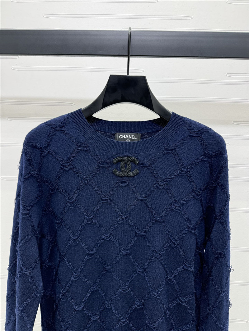 ch**el D1am0nd quilted wool sweater navy