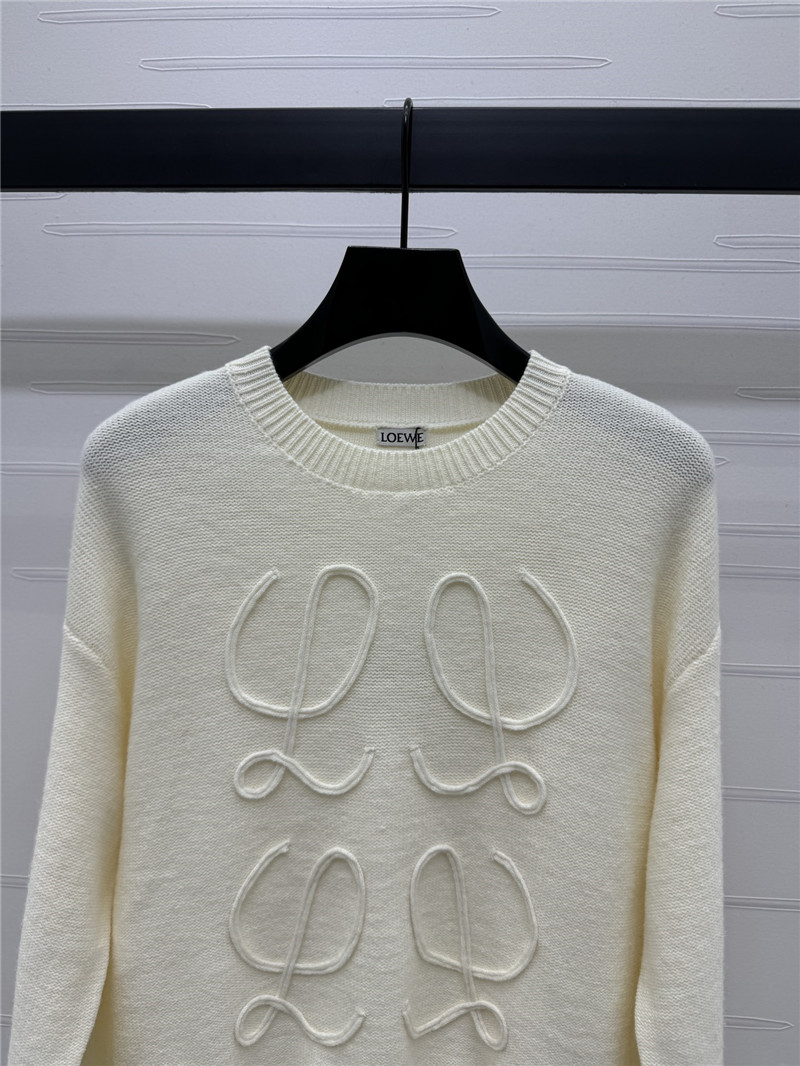 L0ew* anagram wool blend sweater white