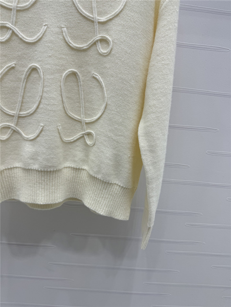 L0ew* anagram wool blend sweater white