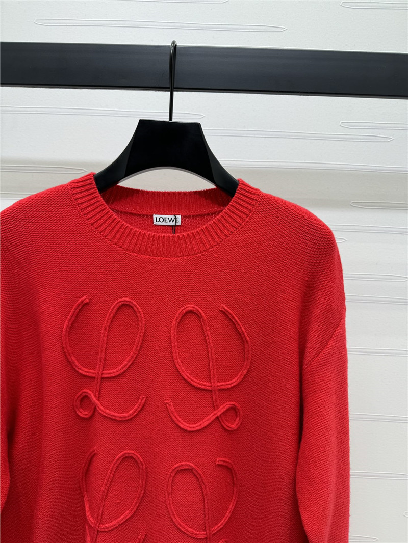 L0ew* anagram wool blend sweater red