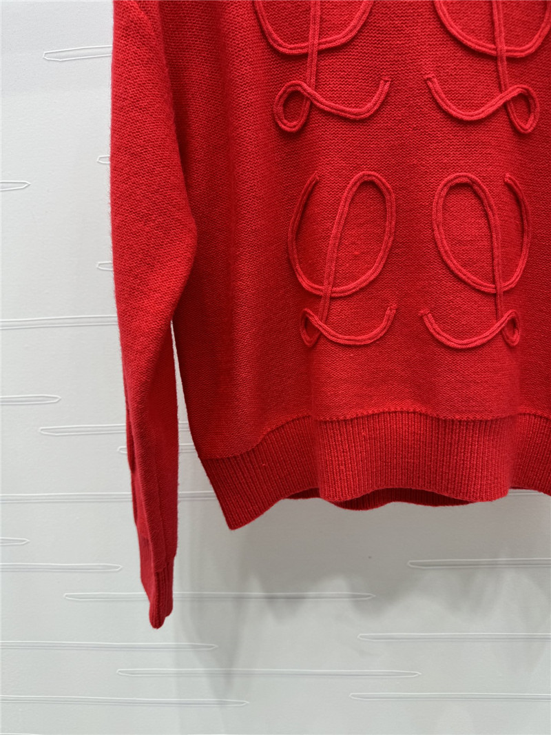 L0ew* anagram wool blend sweater red