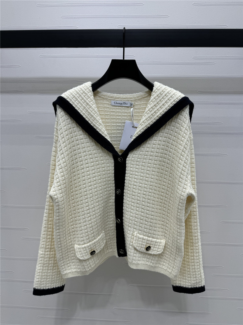 j’adore D10r wool cardigan white