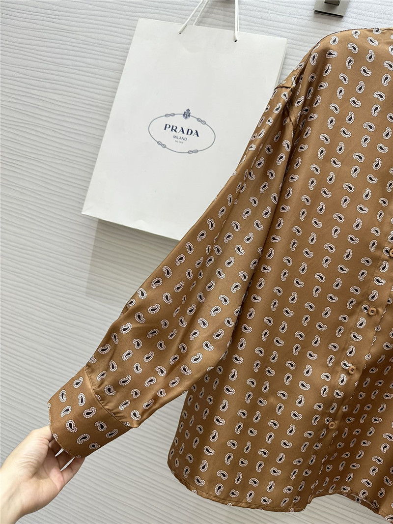 Pra*a silk printed shirt