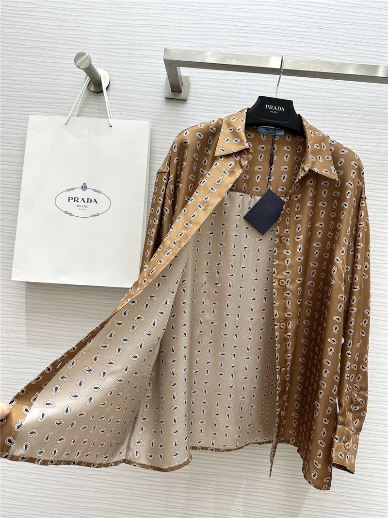 Pra*a silk printed shirt