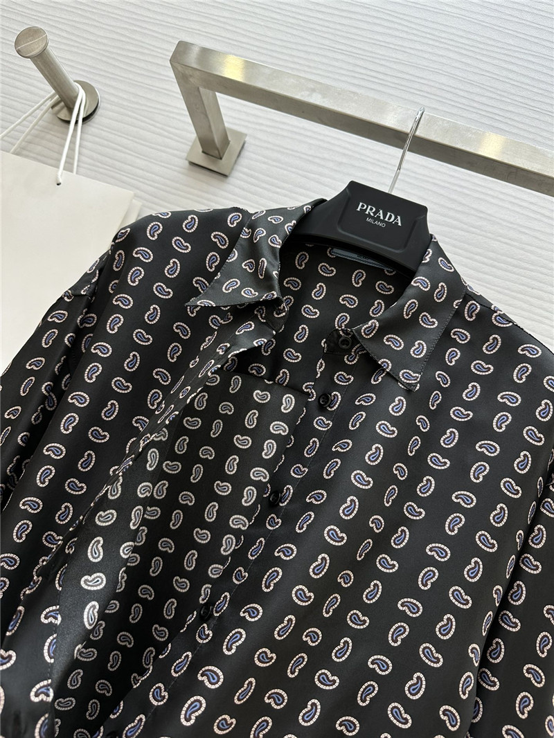 Pra*a silk printed shirt