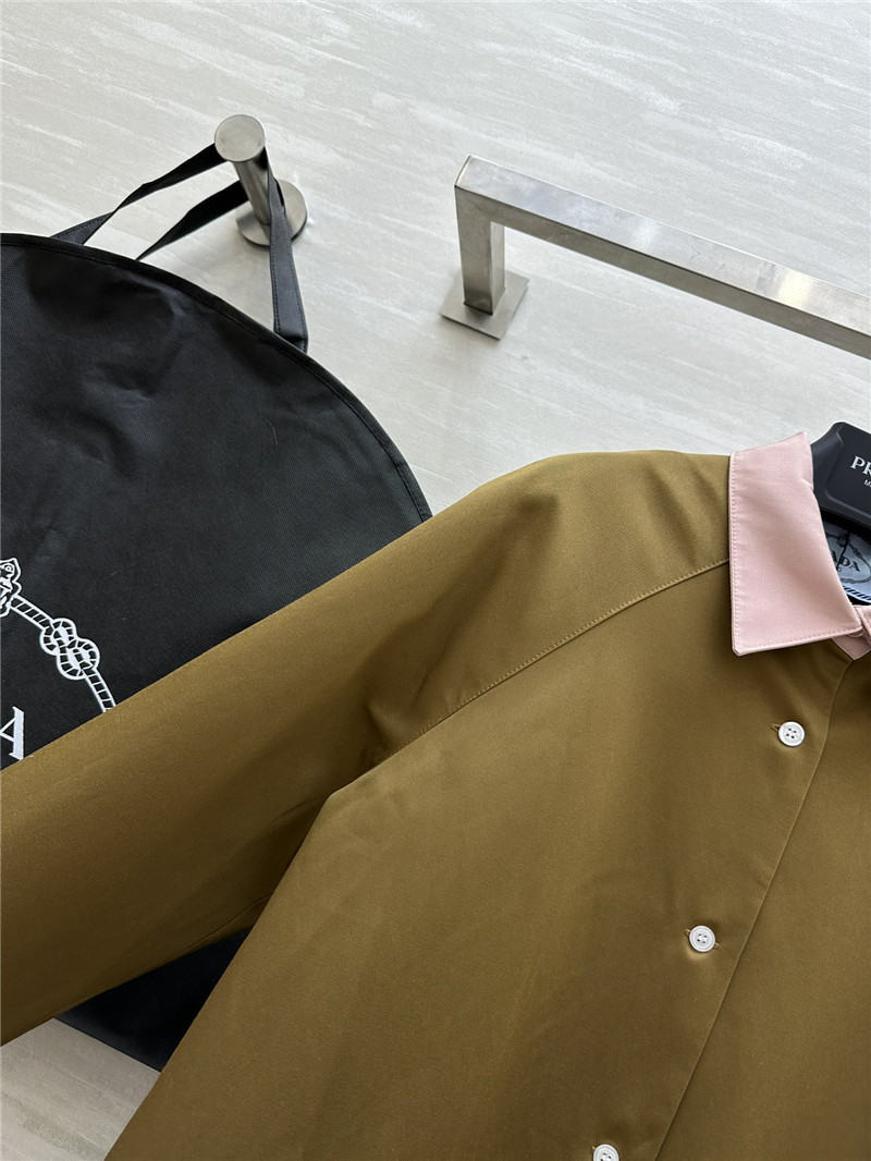 Pra*a lapel long trench coat