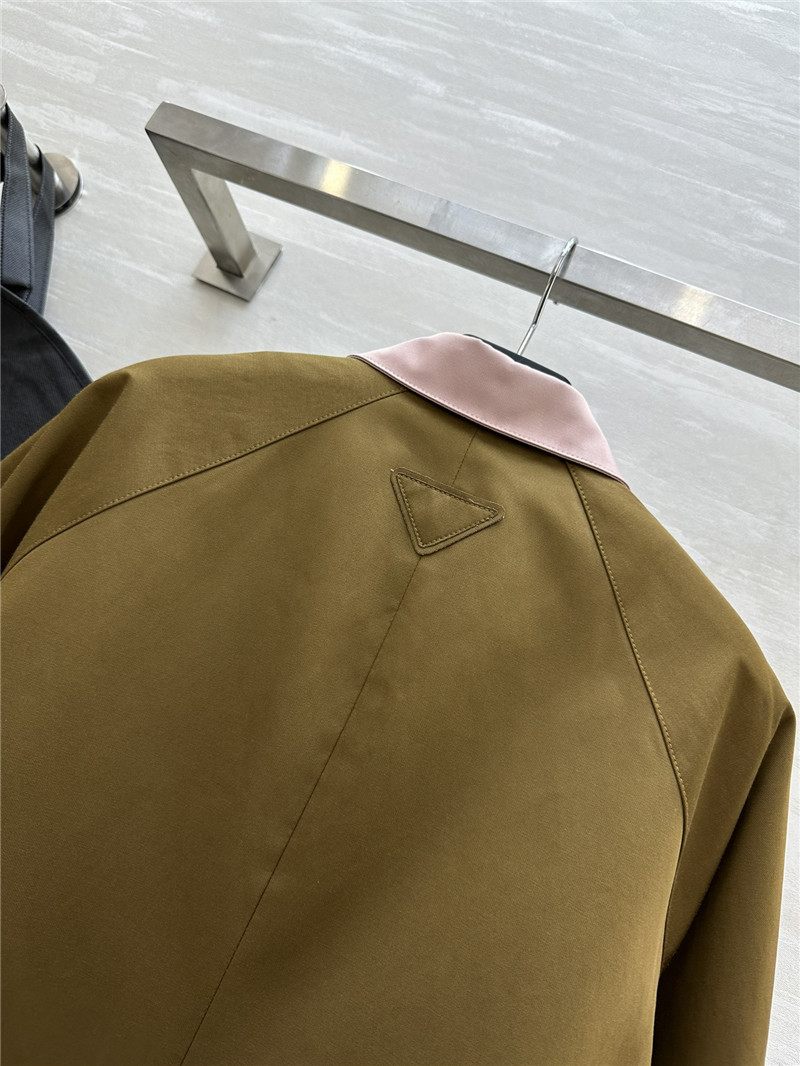 Pra*a lapel long trench coat