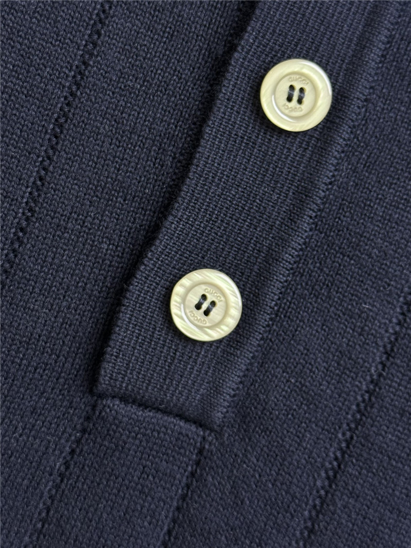 Gvc*1 gg intarsia cotton polo navy