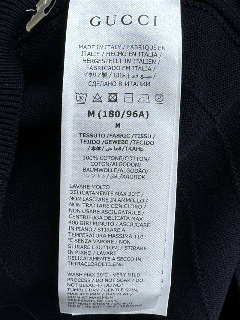 Gvc*1 gg intarsia cotton polo navy