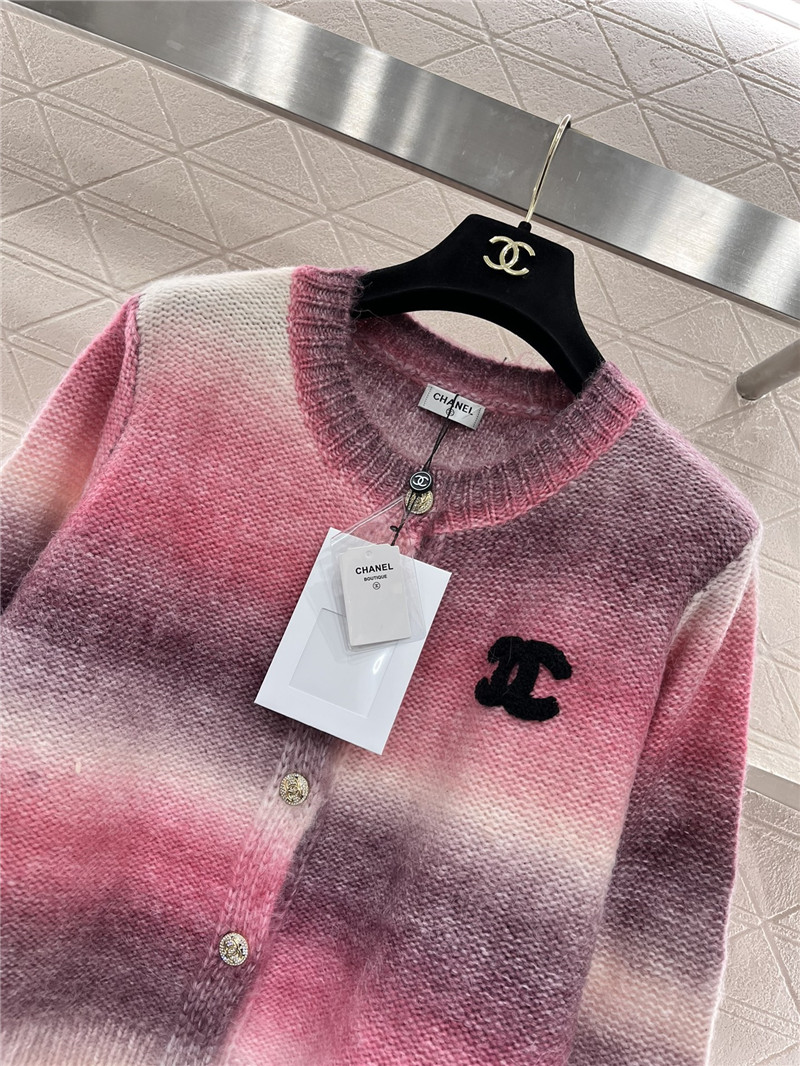 Ch**el gradient pink/purple cardigan
