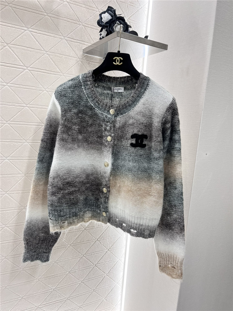 Ch**el gradient grey/white cardigan