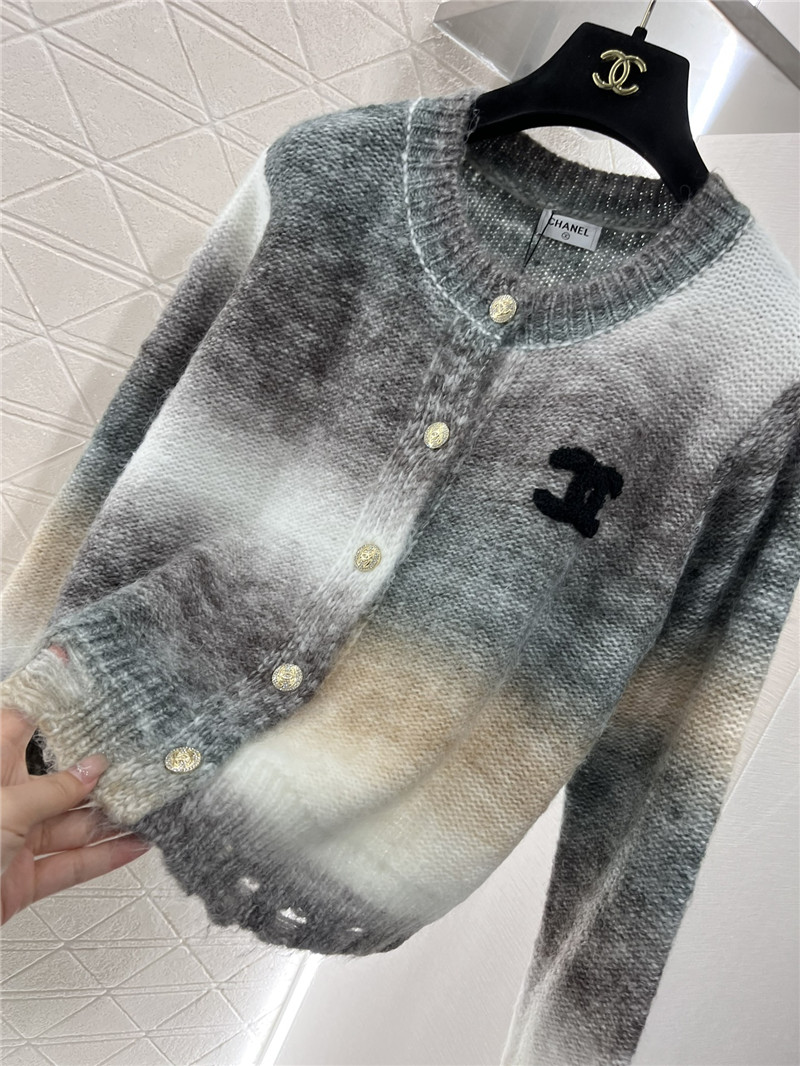 Ch**el gradient grey/white cardigan