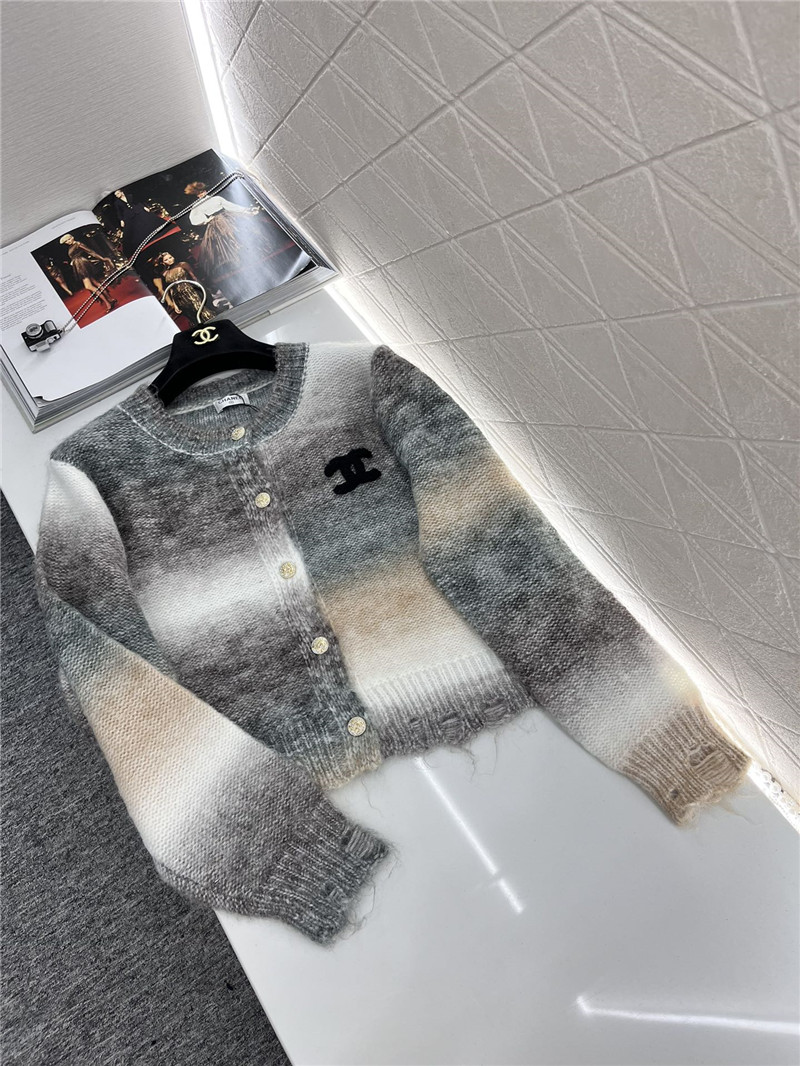 Ch**el gradient grey/white cardigan