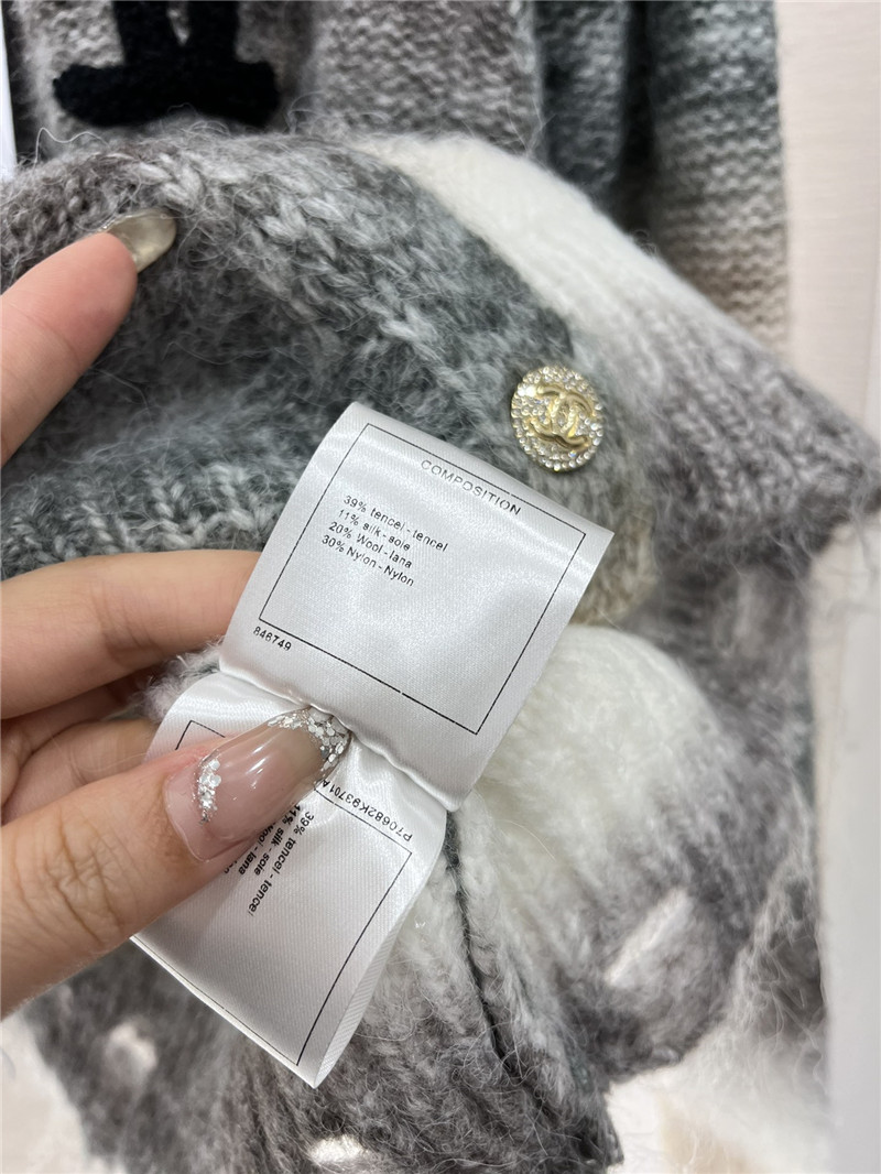 Ch**el gradient grey/white cardigan